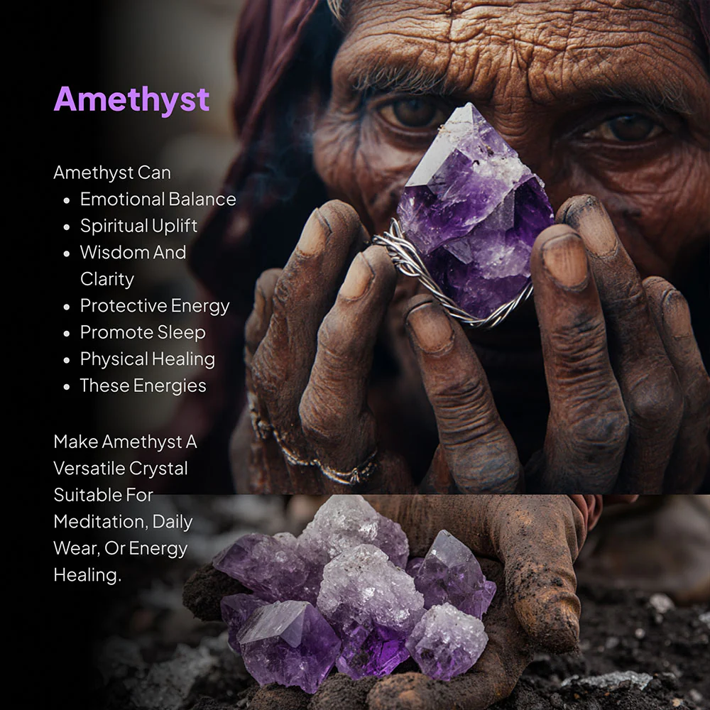 Kailash Amethyst Purifying Bracelet For Peace & Clarity