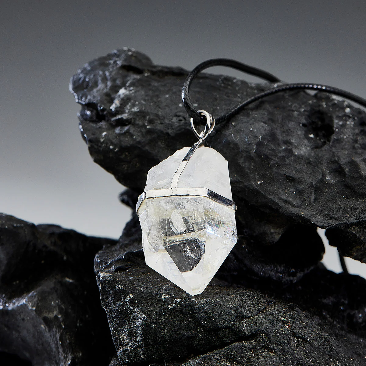 Healing Breath of Life Clear Quartz Sterling Silver Pendants